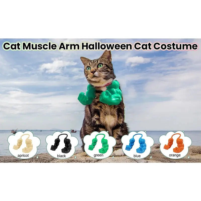 Funny Cat Muscle Arm Clothing Decoration Props 3D Printed Pet Interactive Neck Hanging Toy Role-playing Accessories Birthday Toy