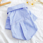Fashion Pet Dog Clothes Bowknot Striped Shirts for Cat Dogs Cosplay Clothing Thin Summer Pet Costume Chihuahua Pet Supplies