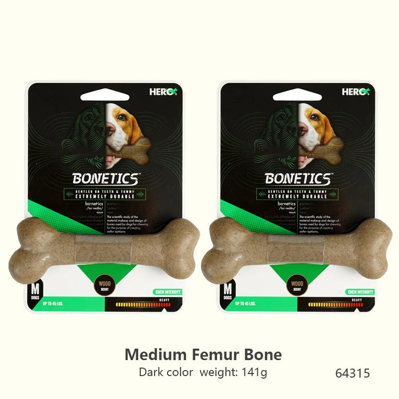 Durable Chew Bone for Dogs - Tough Nylon-Wood Dental Toy (All Sizes)