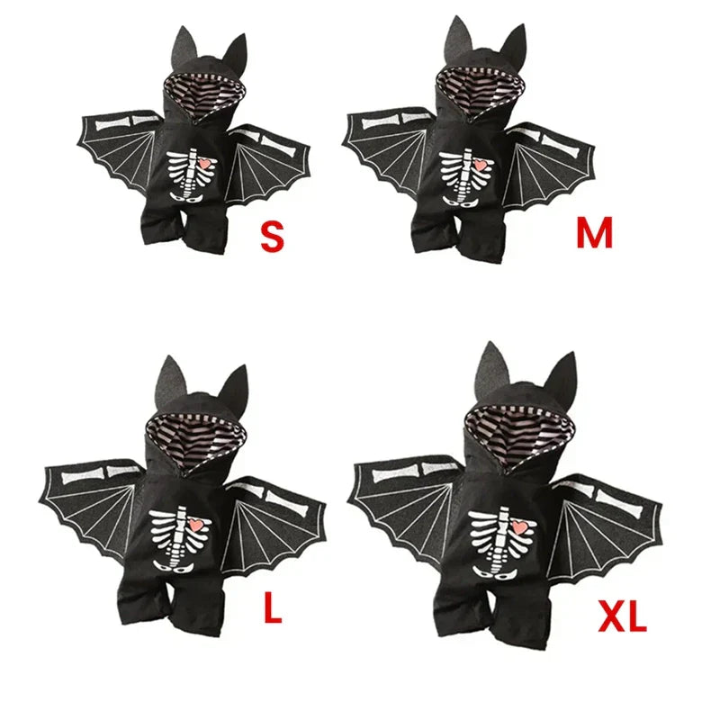 BatWing Pups - 100% Cotton Bat Costume for Small to Large Dogs | Halloween Pet Outfit