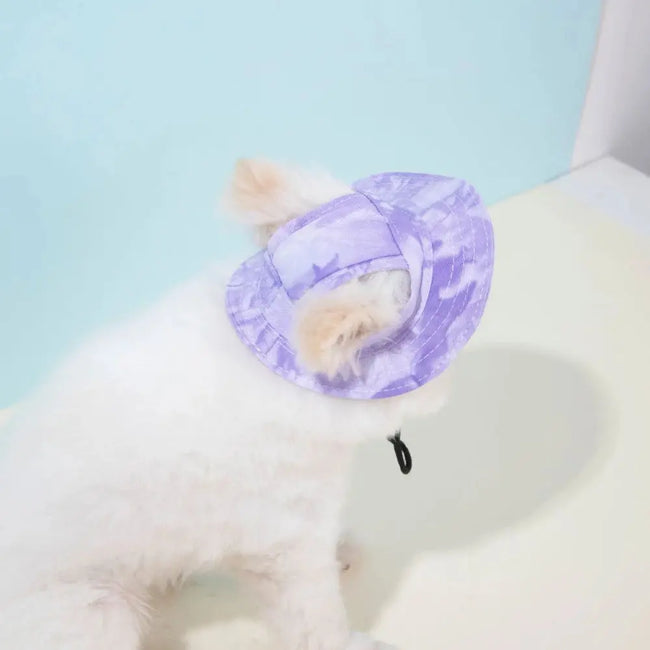 Pet Hat with Ear Holes Summer Outdoor Cute Dog Cat Hat Colorful Adjustable Baseball Cap for Small Medium Dogs Cats Pet Supplies Main Image