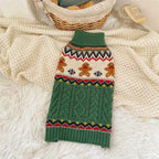 Dog Winter Clothes Pet Christmas Red Sweaters Sleeveless Gingerbread Reindeer Pattern Soft Warm Fall Winter Cats Dogs Clothes