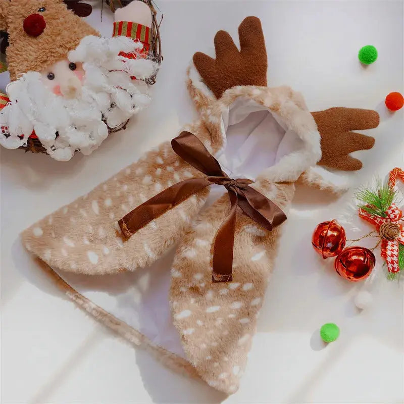 Funny Pet Cat Dog Halloween Costume Cosplay Elk Cloak Dog Costumes for Small Dogs Cute Christmas Cat Clothes