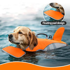 Dog Swimming Life Jacket Shark Fin Shape Safety Vest for Dog in Summer Adjustable in Pool or Surfing Drifting Dog Life Vest