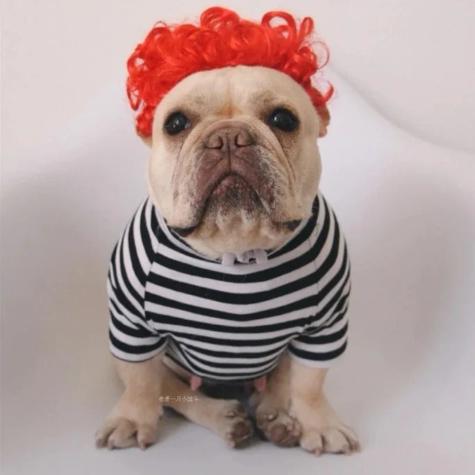 WiggleWhiskers Pet Wigs - Funny Costume Hair Hats for Dogs & Cats (Halloween & Christmas)