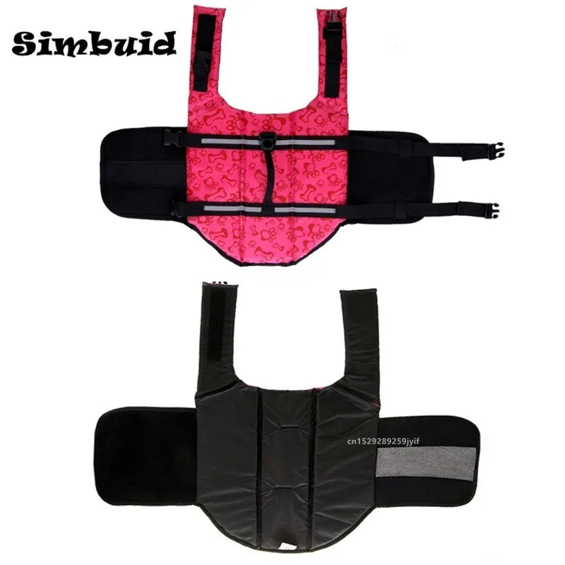 Dog Life Jacket - Reflective, Adjustable Safety Vest with Enhanced Buoyancy for Large Dogs
