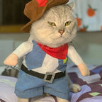 Cat Costume Clothes Funny Halloween Cosplay Cowboy Pet Outfits For Small Medium Dogs Cats Creative Novelty Kitten Party Clothing