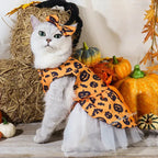 Halloween Pet Dog Dress For Small Medium Dogs Cosplay Costume Pet Dresses Fashion Bow Cat Princess Skirt Chiahuahua Dog Clothes