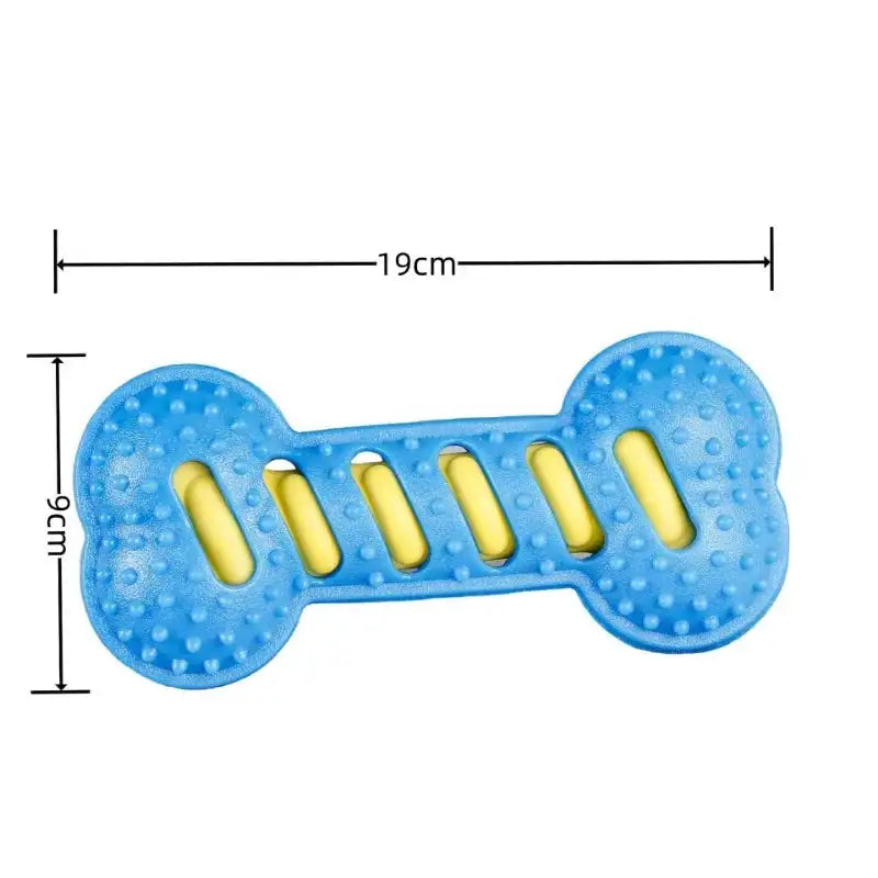 Durable Dental Chew Bone for Puppies & Dogs - Teeth Cleaning Rubber Toy