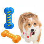 Durable Dental Chew Bone for Puppies & Dogs - Teeth Cleaning Rubber Toy