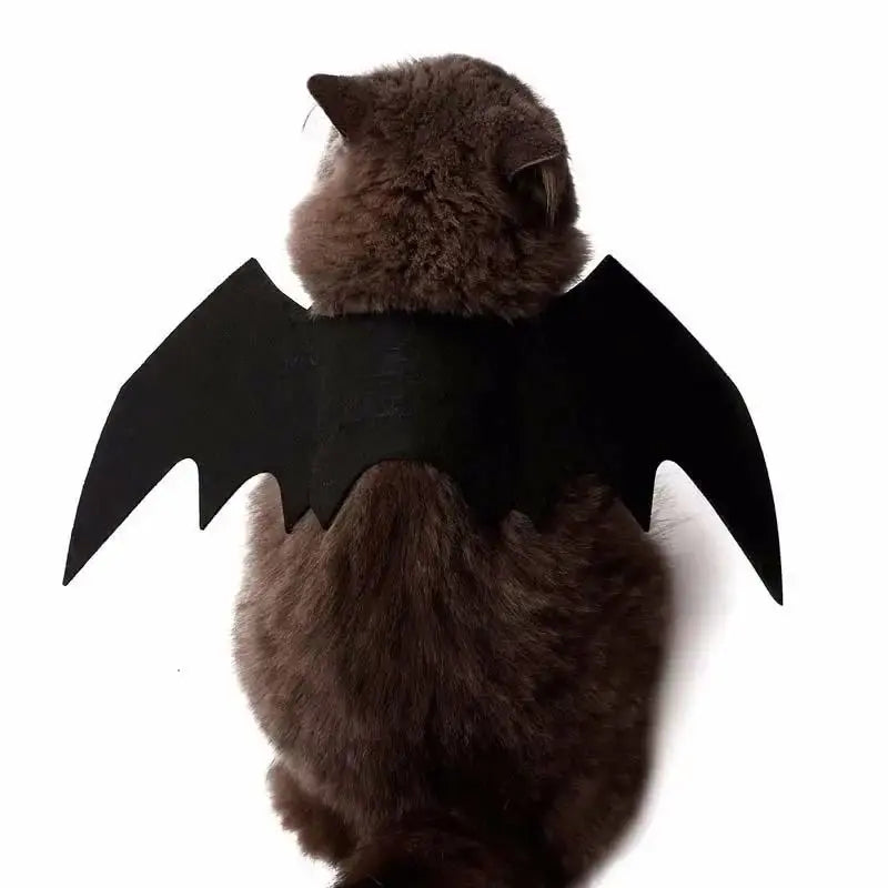 Pet Halloween Cosplay Costume for Dogs Cats Puppy Kittens Black Bat Wings