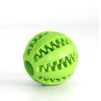 Natural Rubber Chew Ball for Small Dogs - Tough Tooth-Cleaning Treat Toy