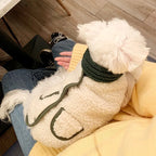 CozyPaws 2025 Dog Cardigan - 100% Cotton Winter Coat for Chihuahua & French Bulldog
