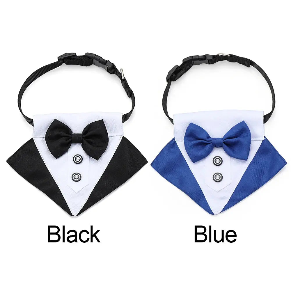 For Large and Medium Dogs Tuxedo Dog Suit and Bandana Set Dogs Tuxedo Suit Dog Prince Bow Tie Shirt Formal Dog Weeding Attire