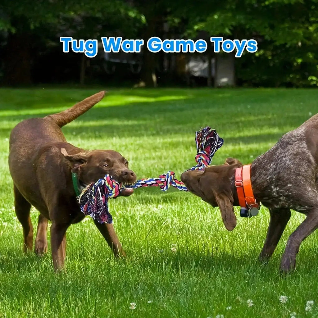 Heavy-Duty Rope Tug Toy - Triple-Knot Chew for Large Breed Dogs, Indestructible Tug-of-War
