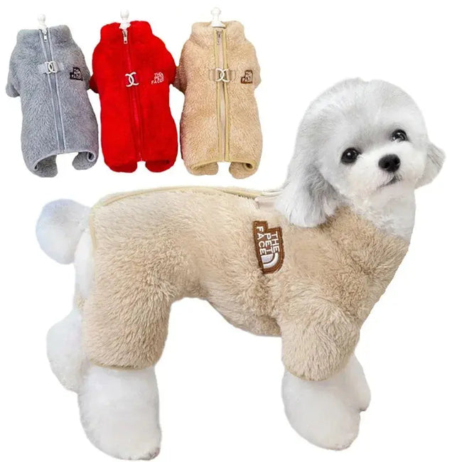Pet Dog Clothes Large Dogs Sweatshirt Sweater Warm Jackets Coats Small Winter Hat Cloak Fur Coat Clothing Suit Big Medium Jumper Hover Image