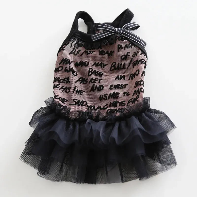 Dogs and Cats Dress Letters and Lace Design Pet Puppy Shirt Spring/Summer Clothes Outfit 2 Colours