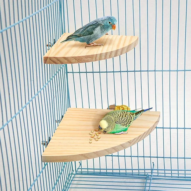 Wooden Bird Perch Platform Hover Image