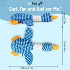 New Blue Goose Dog & Cat Toy - Double-Color Plush, Tough Bite Chew Toy with Sound
