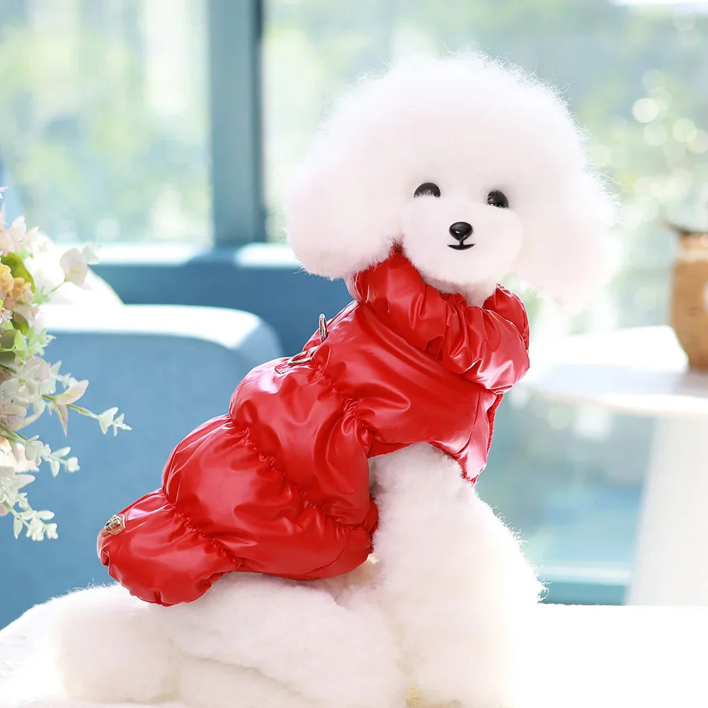 Soft Warm Dog Clothes Winter Padded Puppy Cat Coat Jacket For Small Medium Dogs