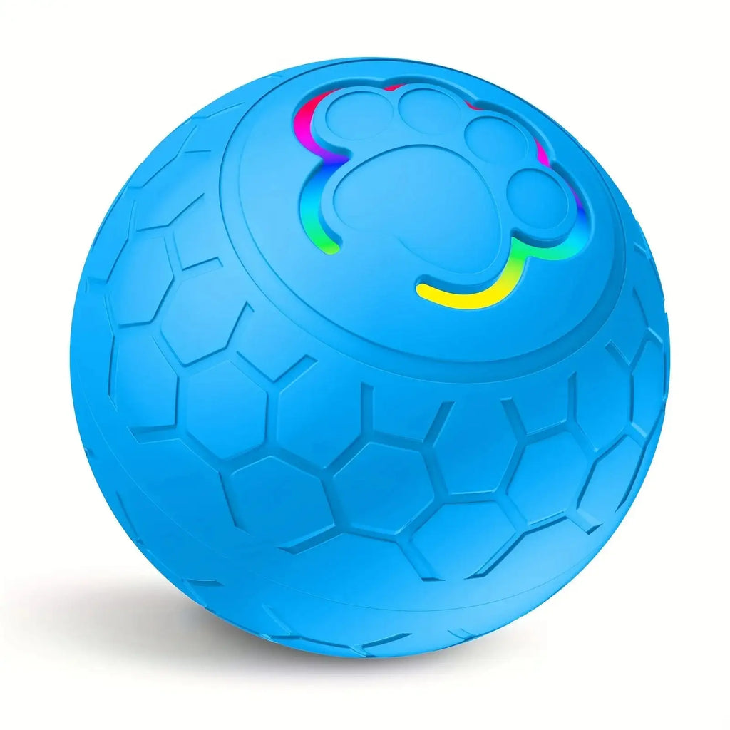 Rechargeable Automatic Dog Toy Ball - LED Bouncing Ball w/ USB Charging for Cats & Dogs
