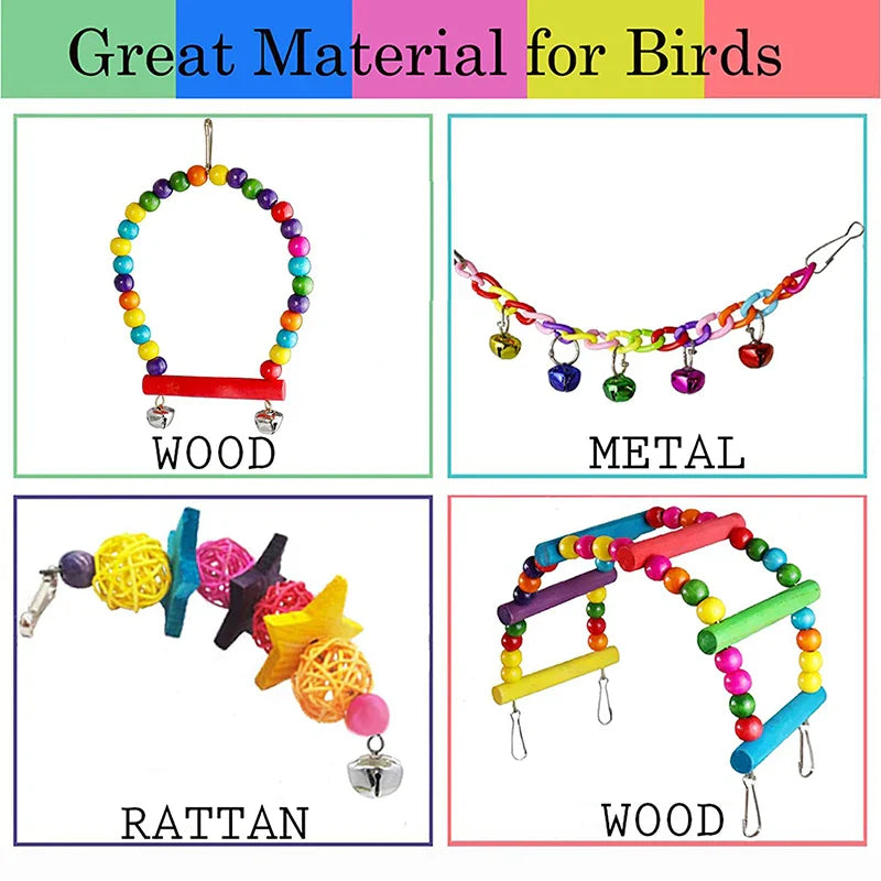 Bird Cage Toy Set (7pc)