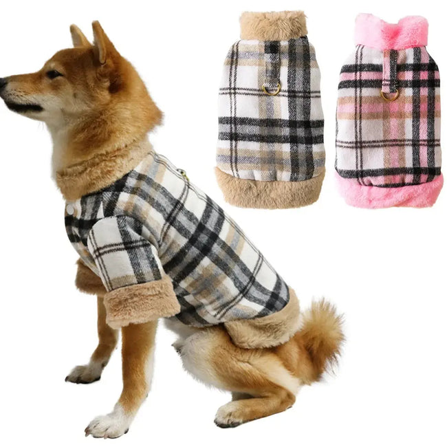 Pet Dog Clothes Lattice Coat Autumn Winter Dogs Pet Clothing Costume Clothes For Dogs Jacket Ropa Perro chihuahua Yorkshire Main Image