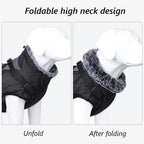 Thickened Big Dog Coat Jacket with Fur Collar Winter Warm Pet Clothes for Medium Large Dogs Greyhound Doberman mascotas Outfits