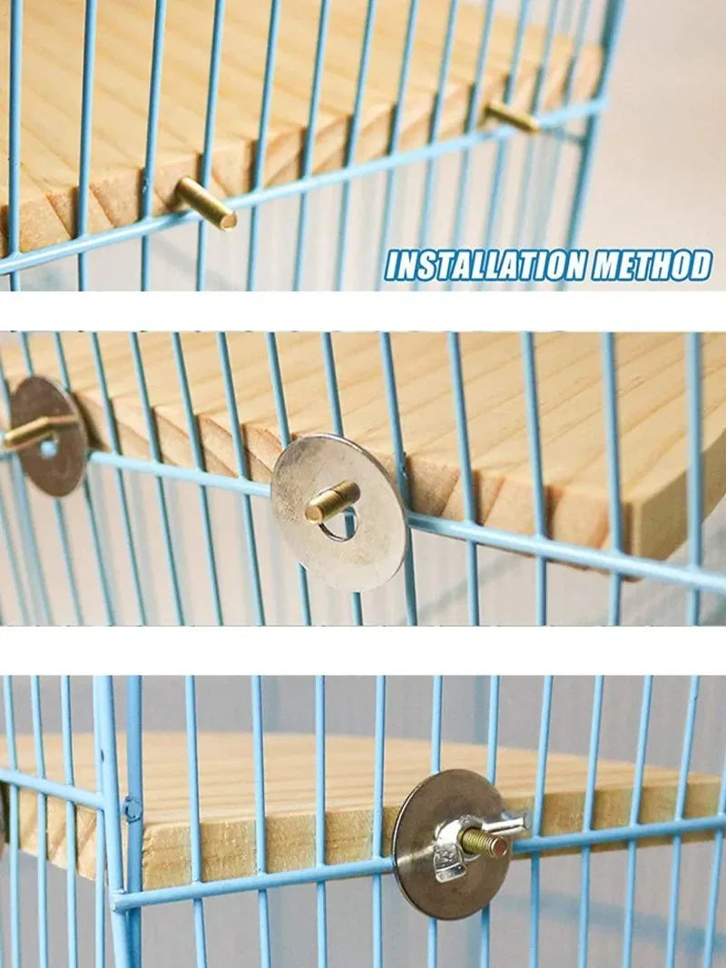 Wooden Bird Perch Platform