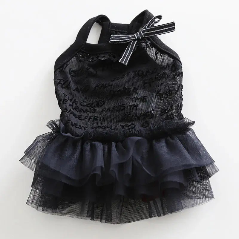 Dogs and Cats Dress Letters and Lace Design Pet Puppy Shirt Spring/Summer Clothes Outfit 2 Colours
