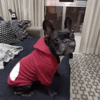 Cozy Winter Dog Hoodie for Large Breeds – Warm Fleece Jacket with Playful Face Print, Adjustable Fit (Labrador, French Bulldog & All Breeds)