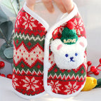 CozyPaws 2025 Dog Cardigan - 100% Cotton Winter Coat for Chihuahua & French Bulldog