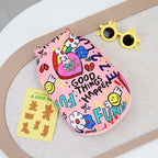 Winter Dog Vest Dopamine Graffiti Print Warm Windproof Outdoor Pet Jacket Fashion Chihuahua Yorkshire Clothes Pet Apparel