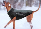 Thickened Big Dog Coat Jacket with Fur Collar Winter Warm Pet Clothes for Medium Large Dogs Greyhound Doberman mascotas Outfits