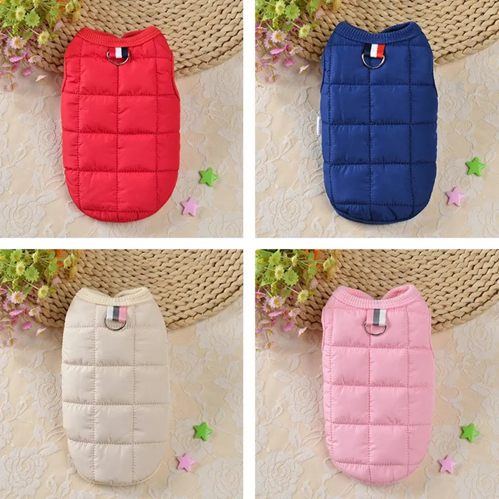 XS-2XL Winter Warm Cotton Dogs Vest Coats For Small Medium Dog Clothing Puppy Kitten French Bulldog Chihuahua Pet Dogs Clothes