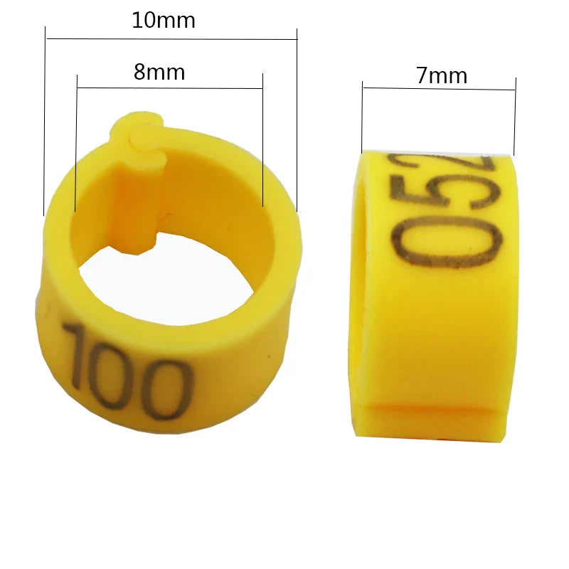 Bird Leg Bands (100pc, 8mm)