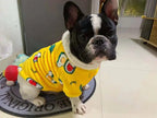 Warm Dog Clothes Cute Print Puppy Pet Clothing French Bulldog Hoodie Winter Dog Pajamas Sweater Coat for Small Medium Dogs Cats