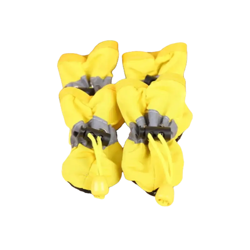4pcs Waterproof Pet Dog Shoes - Anti-Slip Rain Boots for Small Dogs and Cats - Durable Footwear for All Weather