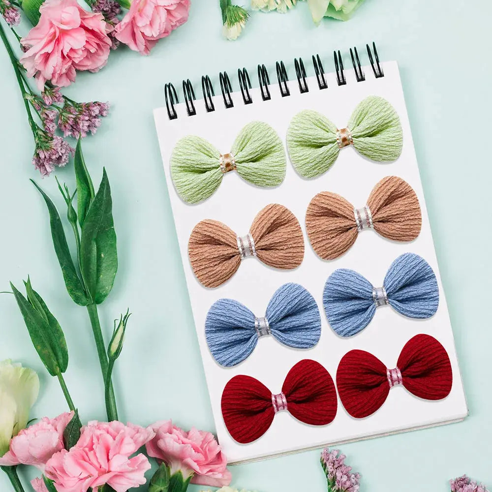 20PCS Cute Pet Dog Hairpin Cat Dog Solid Color Plaid Bow Hair Clips for Dogs Boutique Clips Dog Grooming Hair Accessories