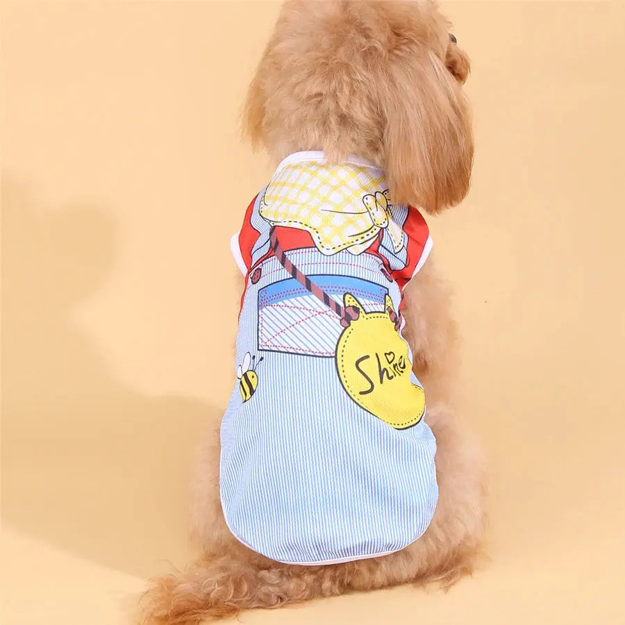Summer Small Dog Clothes Pets Clothing Cartoon Dog Shirt  Chihuahua Tshirt Puppy Vest Yorkshire Terrier Pet Clothes Ropa Perro