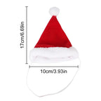 Cute Pet Christmas Ornaments Winter Plush Xmas Hat Scarf Headwear Cats Dogs Santa New Year Cosplay Costume Pet Accessories