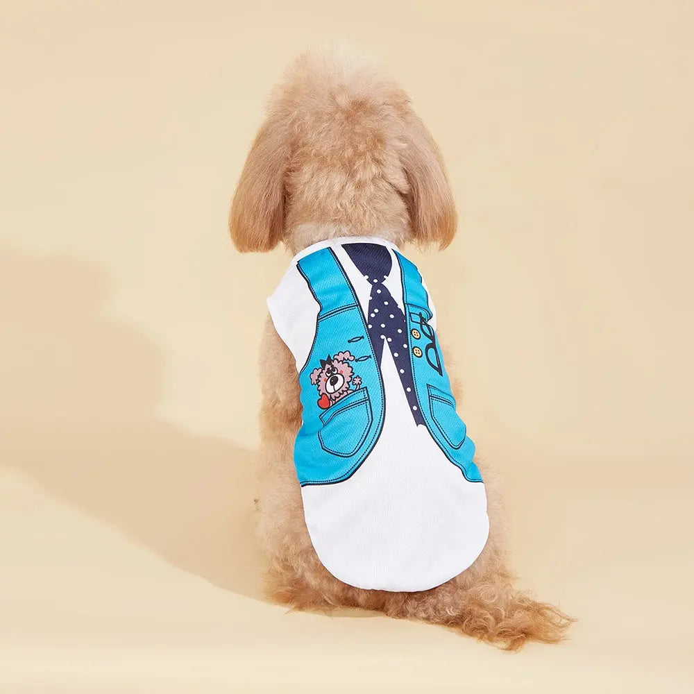 Summer Small Dog Clothes Pets Clothing Cartoon Dog Shirt  Chihuahua Tshirt Puppy Vest Yorkshire Terrier Pet Clothes Ropa Perro