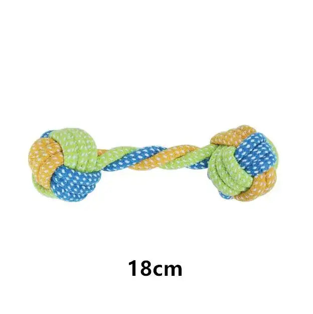 Durable Cotton Rope Dog Toys - Interactive Chew Toys for Puppies & Dogs, Dental Care, Non-Toxic