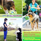 Benepaw Giggle Ball - Treat-Dispensing Puzzle Toy with Squeaky Sounds for All Dog Sizes