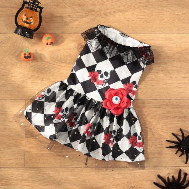 New Fun Dog Halloween Costume Pet Lace Hair Proof Dress Dog Clothes Gift Dog Dress Main Image
