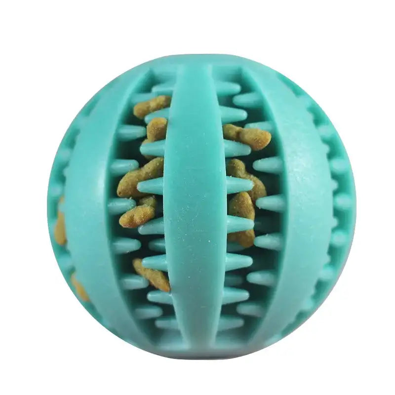 Durable Dental Chew Ball for Dogs – Snack-Dispensing Rubber Toy for Puppies & Large Breeds