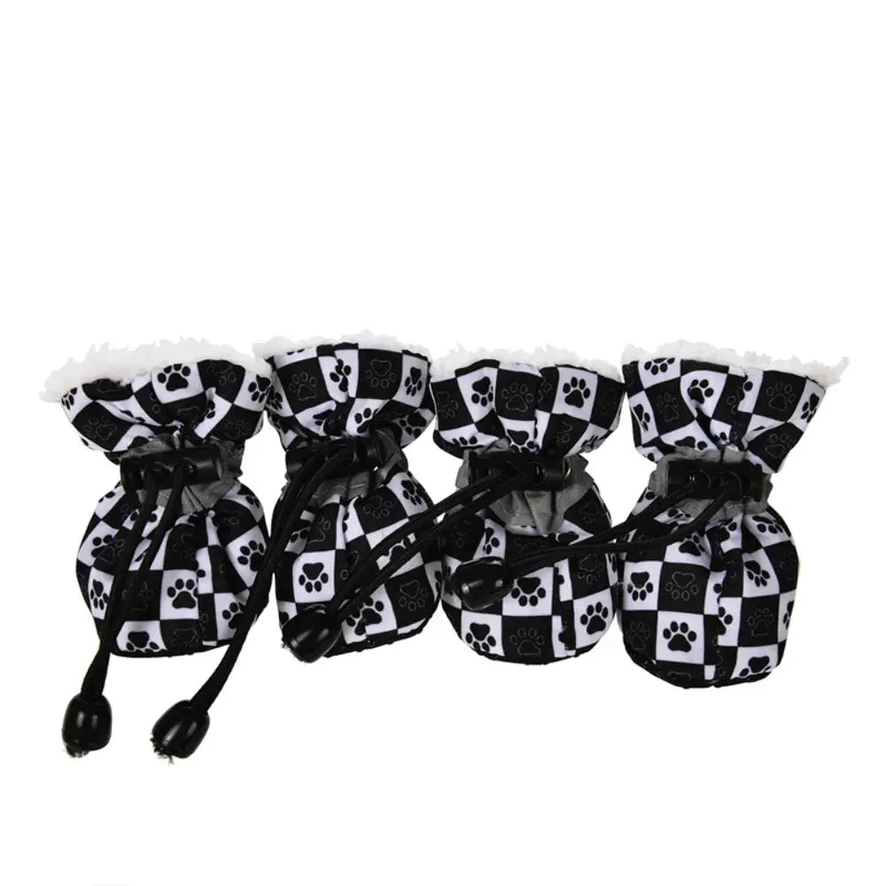 4pcs/set Durable Waterproof Winter Pet Dog Shoes Anti-slip Thick Pet Footwear Puppy Dogs Socks Booties