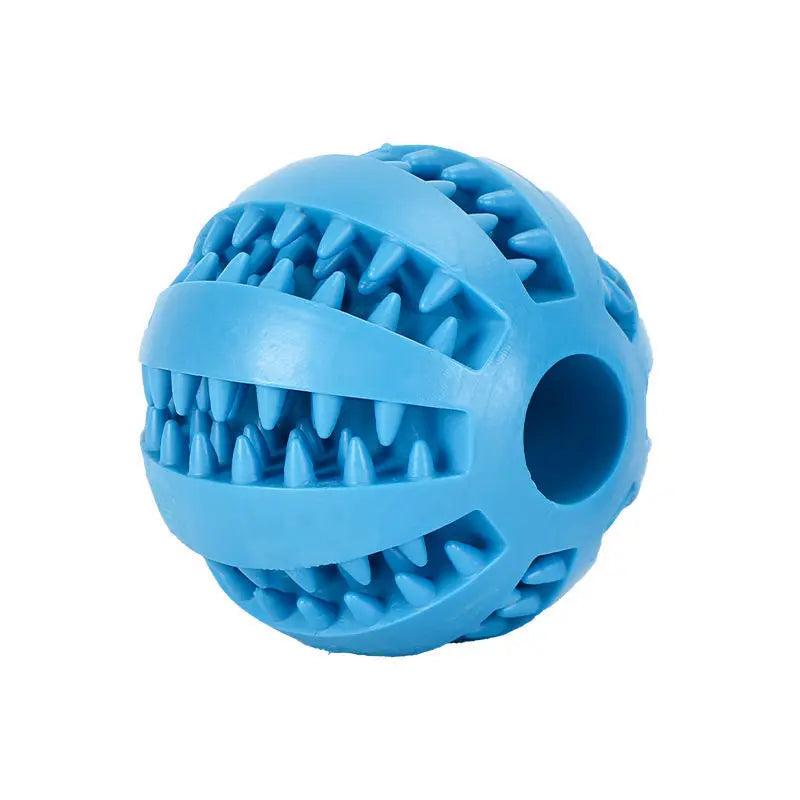 Natural Rubber Chew Ball for Small Dogs - Tough Tooth-Cleaning Treat Toy