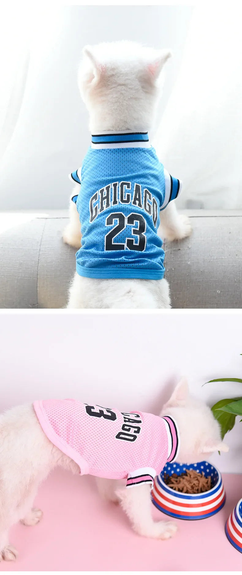 Summer Mesh Dog Jersey - Breathable Sport Shirts for Cooling, Small & Large Breeds (Schnauzer, Teddy, Cats)