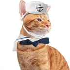 Funny Pet Cat Costumes – Navy Sailor Jacket Cloak Set